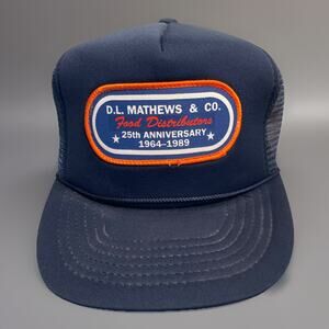 Vtg Snapback Trucker Hat Cap Patch Food Distributor Mesh 2